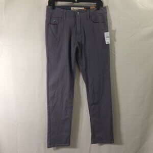NEW Taylor Vintage Mens Pants Gray Cotton Stretch Slim Straight Size 30 x 30
